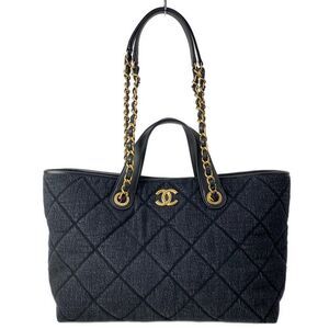 Chanel Deauville Cavatort Tote Bag AS6007 Denim Leather